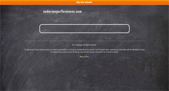 Desktop Screenshot of andersonperformance.com